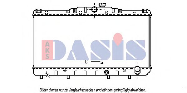 Радиатор, охлаждение двигателя AKS DASIS 210090N