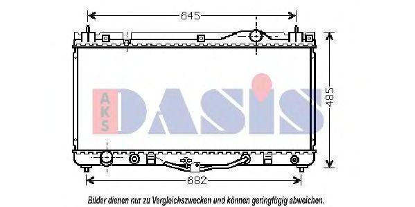 Радиатор, охлаждение двигателя AKS DASIS 210099N