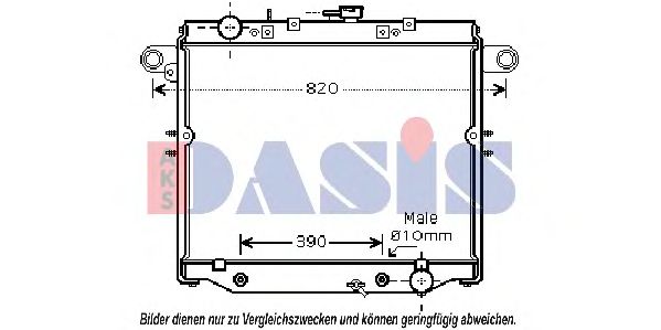 Радиатор, охлаждение двигателя AKS DASIS 210173N
