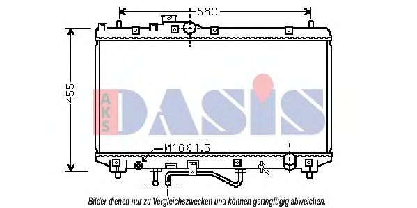 Радиатор, охлаждение двигателя AKS DASIS 210194N