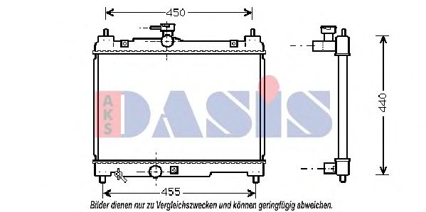 Радиатор, охлаждение двигателя AKS DASIS 211700N