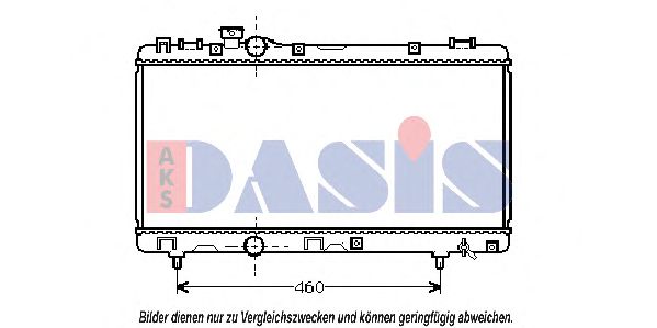 Радиатор, охлаждение двигателя AKS DASIS 213450N