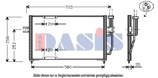 Конденсатор, кондиционер AKS DASIS 222190N