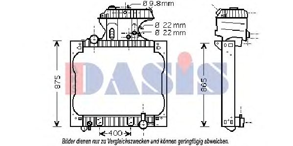 Радиатор, охлаждение двигателя AKS DASIS 261900T