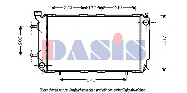 Радиатор, охлаждение двигателя AKS DASIS 350009N