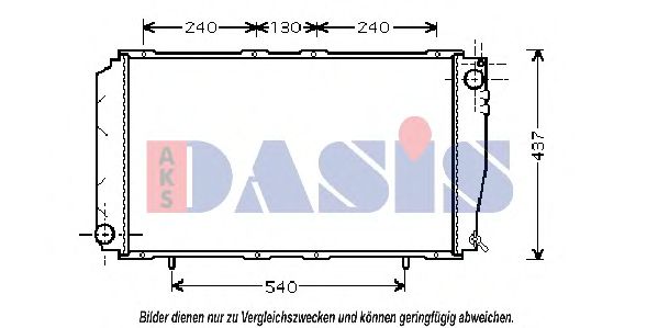 Радиатор, охлаждение двигателя AKS DASIS 350014N