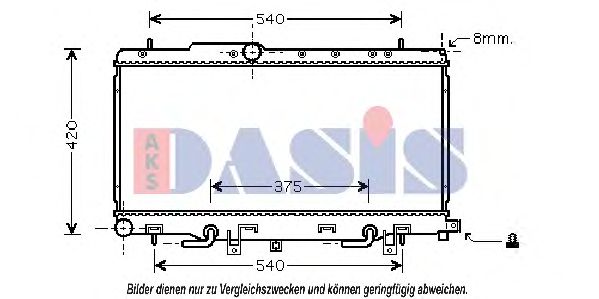 Радиатор, охлаждение двигателя AKS DASIS 350026N