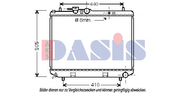 Радиатор, охлаждение двигателя AKS DASIS 360190N