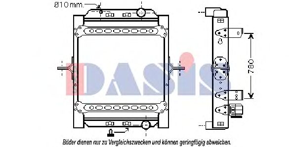 Радиатор, охлаждение двигателя AKS DASIS 390032N
