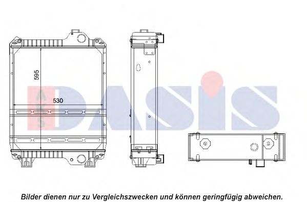 Радиатор, охлаждение двигателя AKS DASIS 440136N