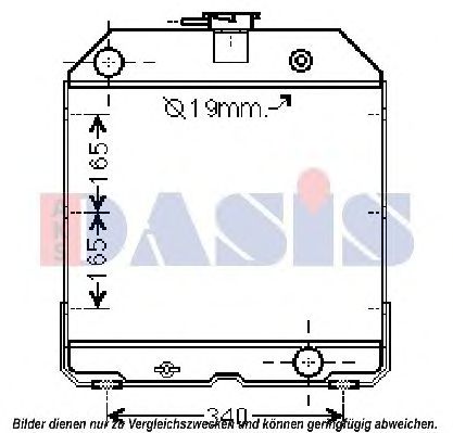 Радиатор, охлаждение двигателя AKS DASIS SR2016