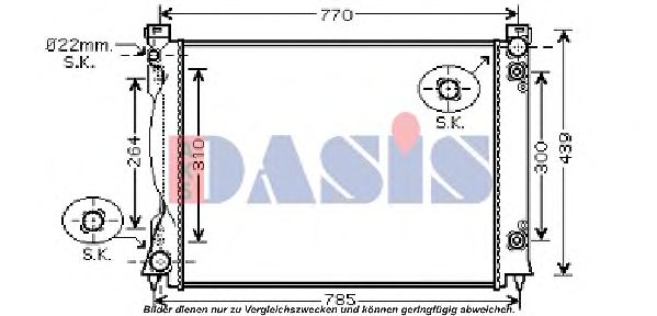 Радиатор, охлаждение двигателя AKS DASIS 480053N