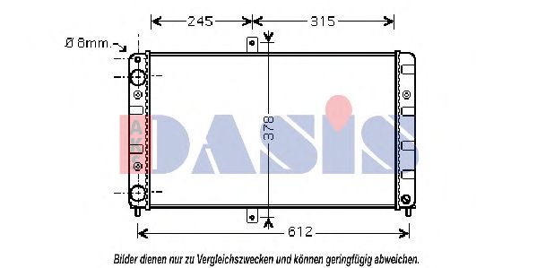 Радиатор, охлаждение двигателя AKS DASIS 490011N