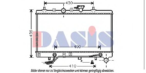 Радиатор, охлаждение двигателя AKS DASIS 510049N