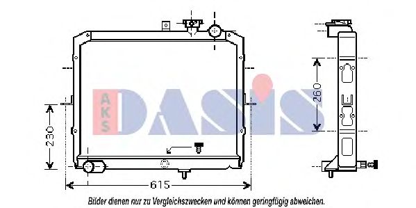 Радиатор, охлаждение двигателя AKS DASIS 510051N