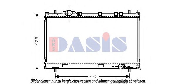 Радиатор, охлаждение двигателя AKS DASIS 520112N