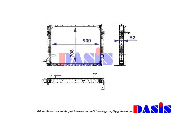 Радиатор, охлаждение двигателя AKS DASIS 550004N