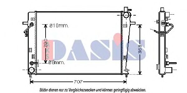 Радиатор, охлаждение двигателя AKS DASIS 560054N