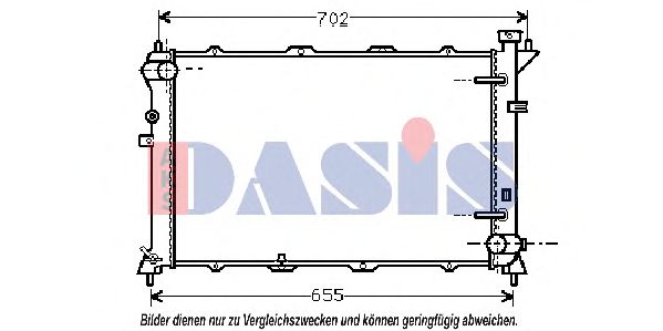Радиатор, охлаждение двигателя AKS DASIS HY2025