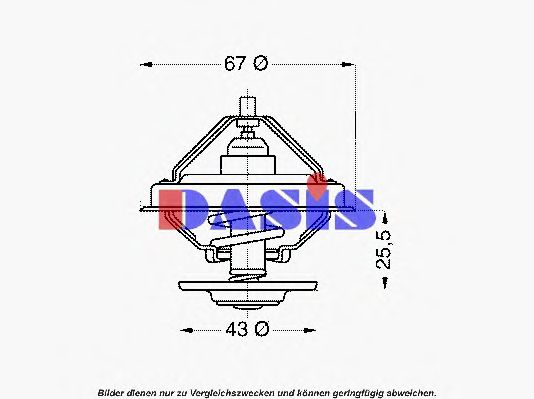 Термостат, охлаждающая жидкость AKS DASIS 751871N