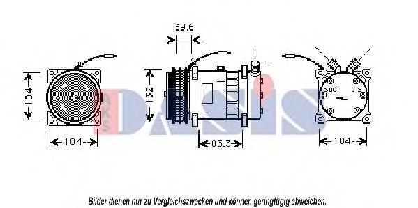 Компрессор, кондиционер AKS DASIS 850312N
