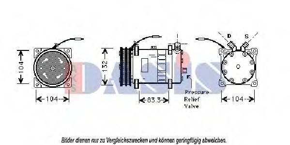 Компрессор, кондиционер AKS DASIS 850554N
