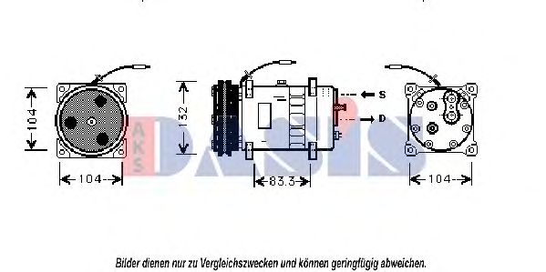 Компрессор, кондиционер AKS DASIS 850811N