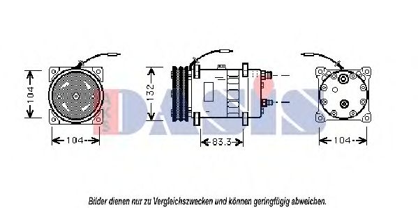 Компрессор, кондиционер AKS DASIS 850875N