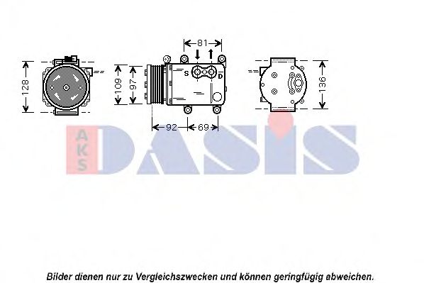 Компрессор, кондиционер AKS DASIS 851538N