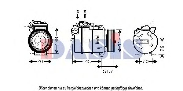 Компрессор, кондиционер AKS DASIS 851805N