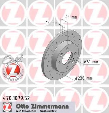 Тормозной диск ZIMMERMANN 470.1079.52