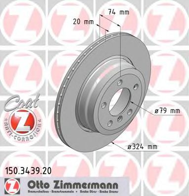 Тормозной диск ZIMMERMANN 150.3439.20