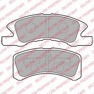 Комплект тормозных колодок, дисковый тормоз DELPHI LP1918
