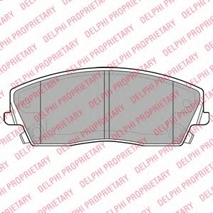 Комплект тормозных колодок, дисковый тормоз DELPHI LP2034