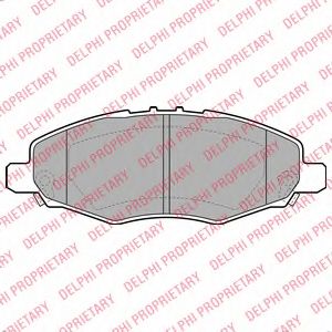Комплект тормозных колодок, дисковый тормоз DELPHI LP2059