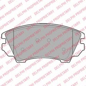 Комплект тормозных колодок, дисковый тормоз DELPHI LP2081