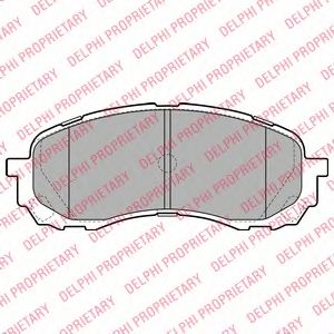 Комплект тормозных колодок, дисковый тормоз DELPHI LP2128