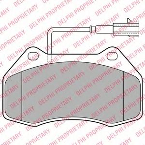Комплект тормозных колодок, дисковый тормоз DELPHI LP2136