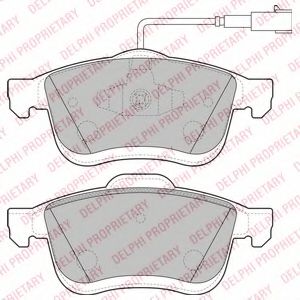 Комплект тормозных колодок, дисковый тормоз DELPHI LP2168