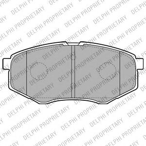 Комплект тормозных колодок, дисковый тормоз DELPHI LP2227