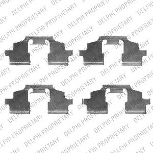 Комплектующие, колодки дискового тормоза DELPHI LX0419