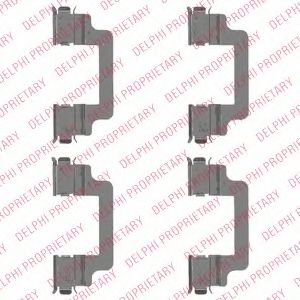 Комплектующие, колодки дискового тормоза DELPHI LX0505