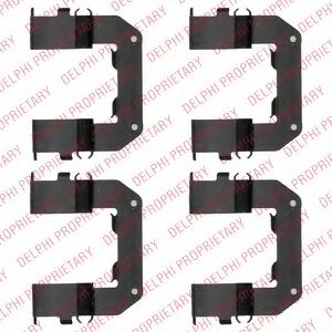 Комплектующие, колодки дискового тормоза DELPHI LX0515