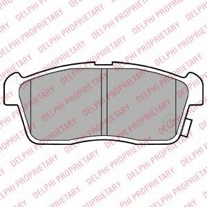 Комплект тормозных колодок, дисковый тормоз DELPHI LP2219