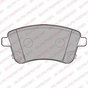 Комплект тормозных колодок, дисковый тормоз DELPHI LP2203