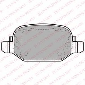 Комплект тормозных колодок, дисковый тормоз DELPHI LP2475