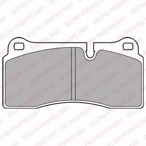 Комплект тормозных колодок, дисковый тормоз DELPHI LP2448