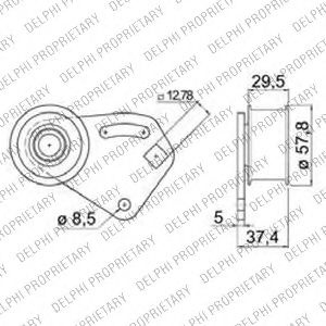 Комплект ремня ГРМ DELPHI KDB181