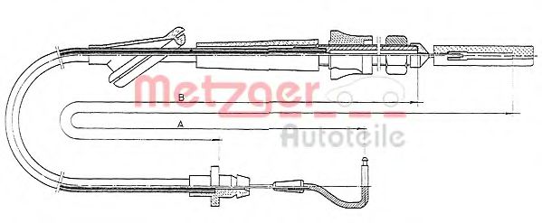 Тросик газа METZGER 10.0921