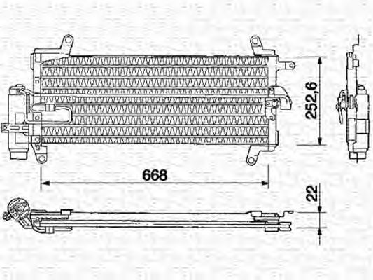 Конденсатор, кондиционер MAGNETI MARELLI 350203136000